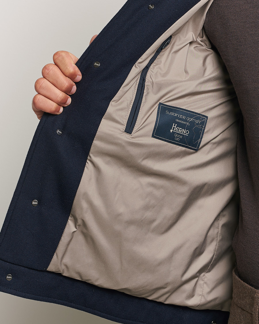 Herre | Jakker | Herno | Cashmere Down Biker Jacket Navy