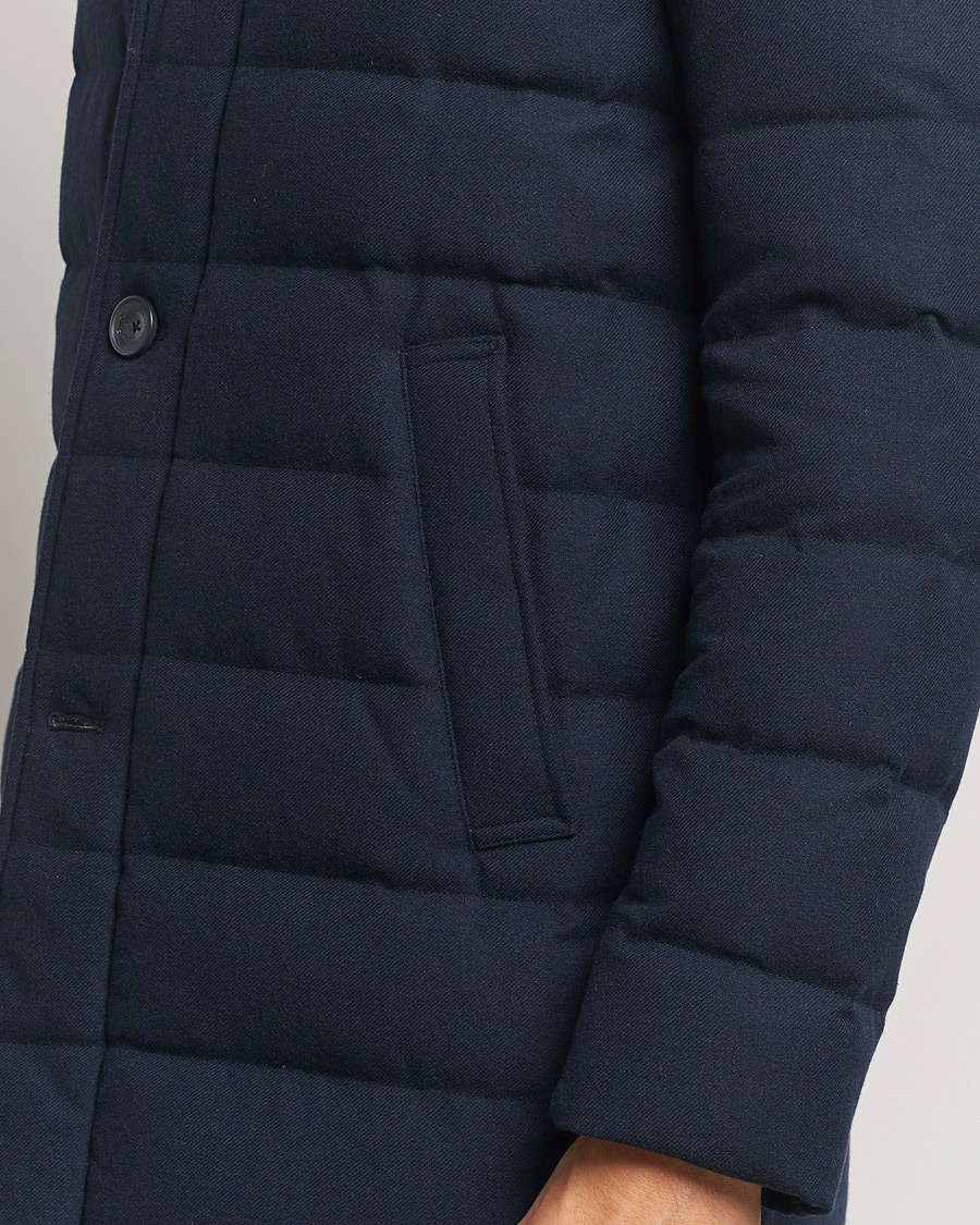 Herre | Jakker | Herno | Cashmere Flannel Down Coat Navy
