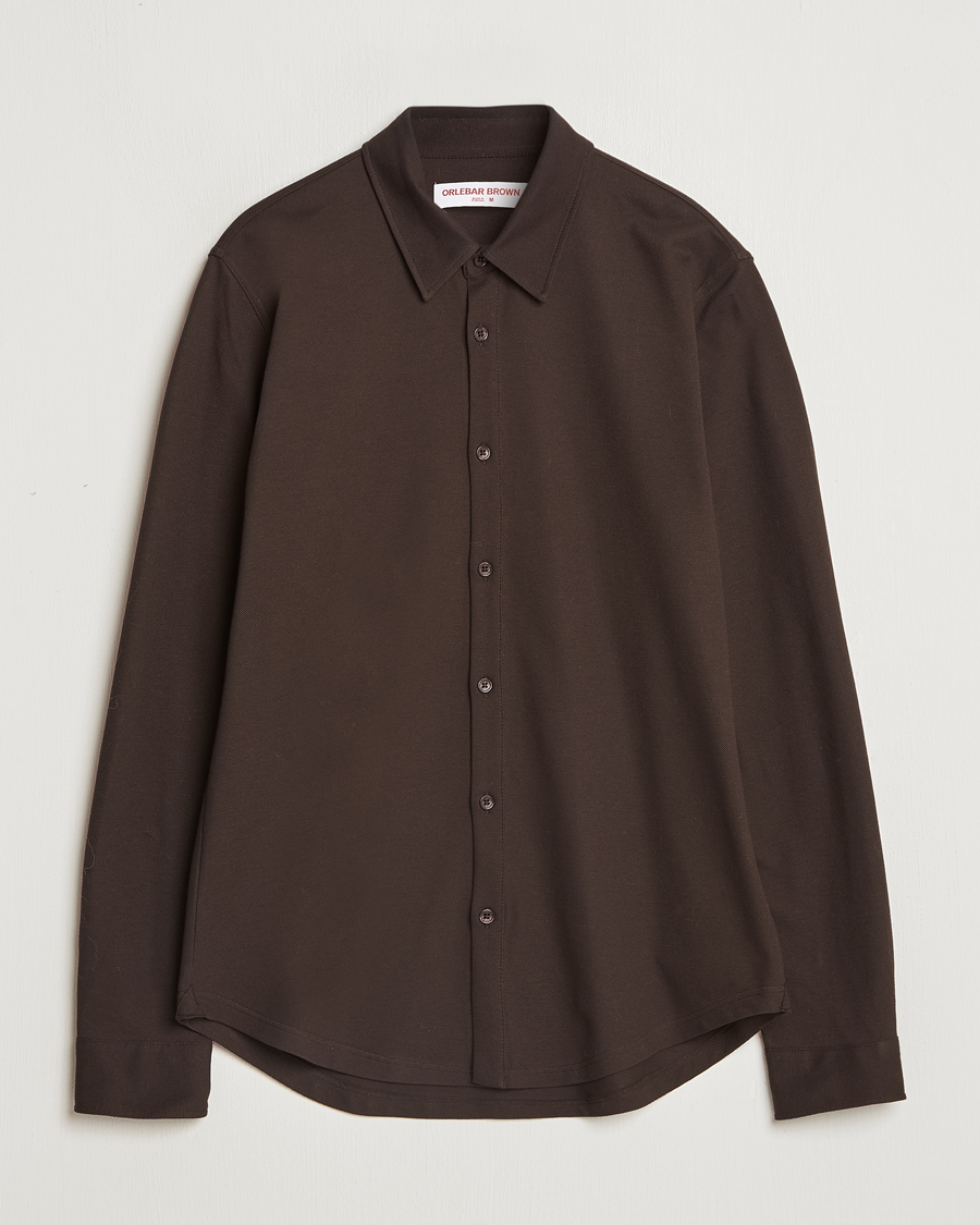 Herre | Skjorter | Orlebar Brown | Giles Pique Shirt Truffle