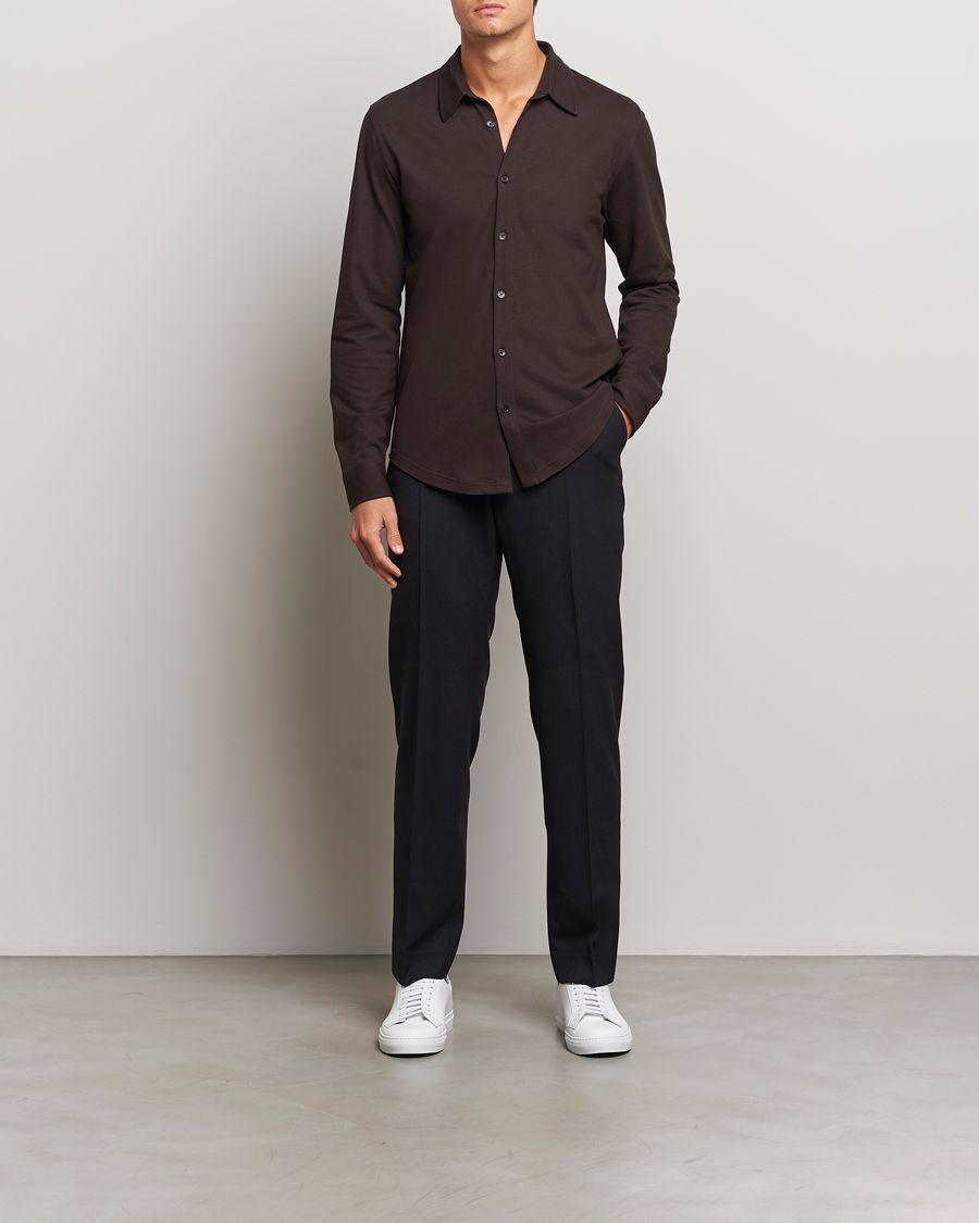 Herre | Skjorter | Orlebar Brown | Giles Pique Shirt Truffle