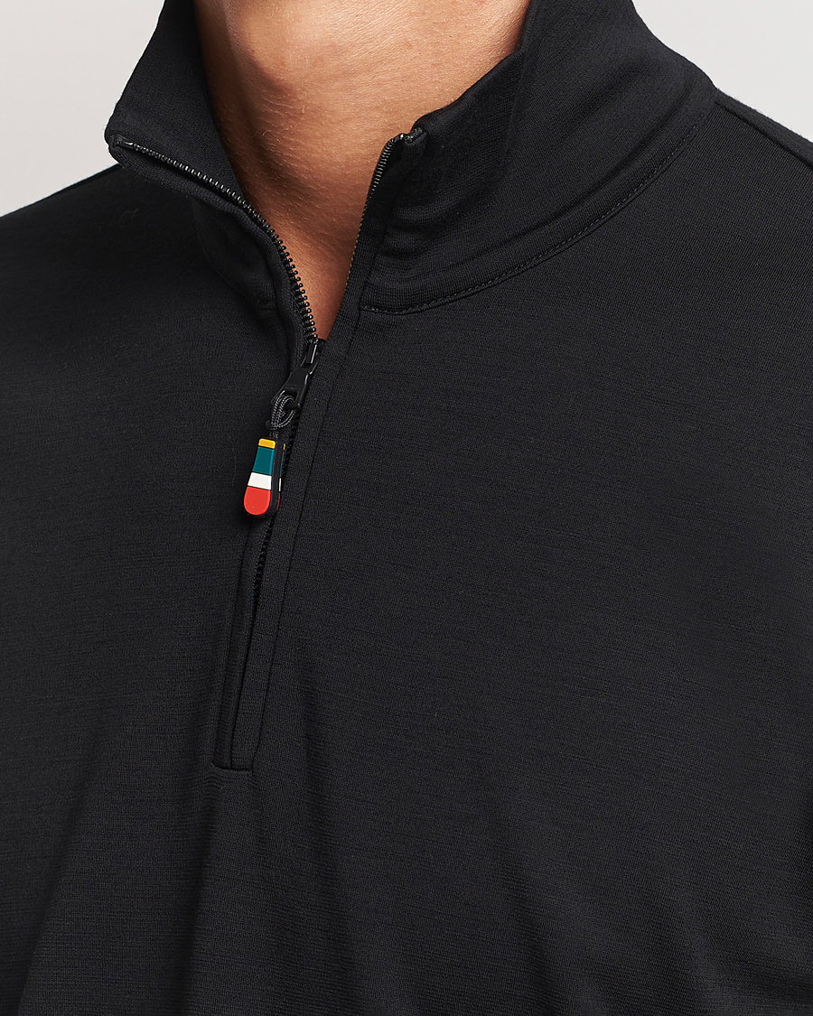 Herre | Trøjer | Orlebar Brown | Isar Graphite Merino Half Zip Black