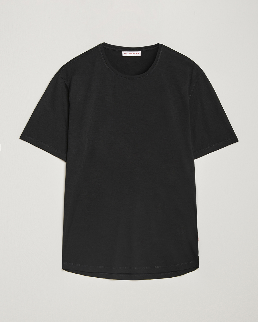 Herre | T-Shirts | Orlebar Brown | OB Lux Merino T-Shirt Black