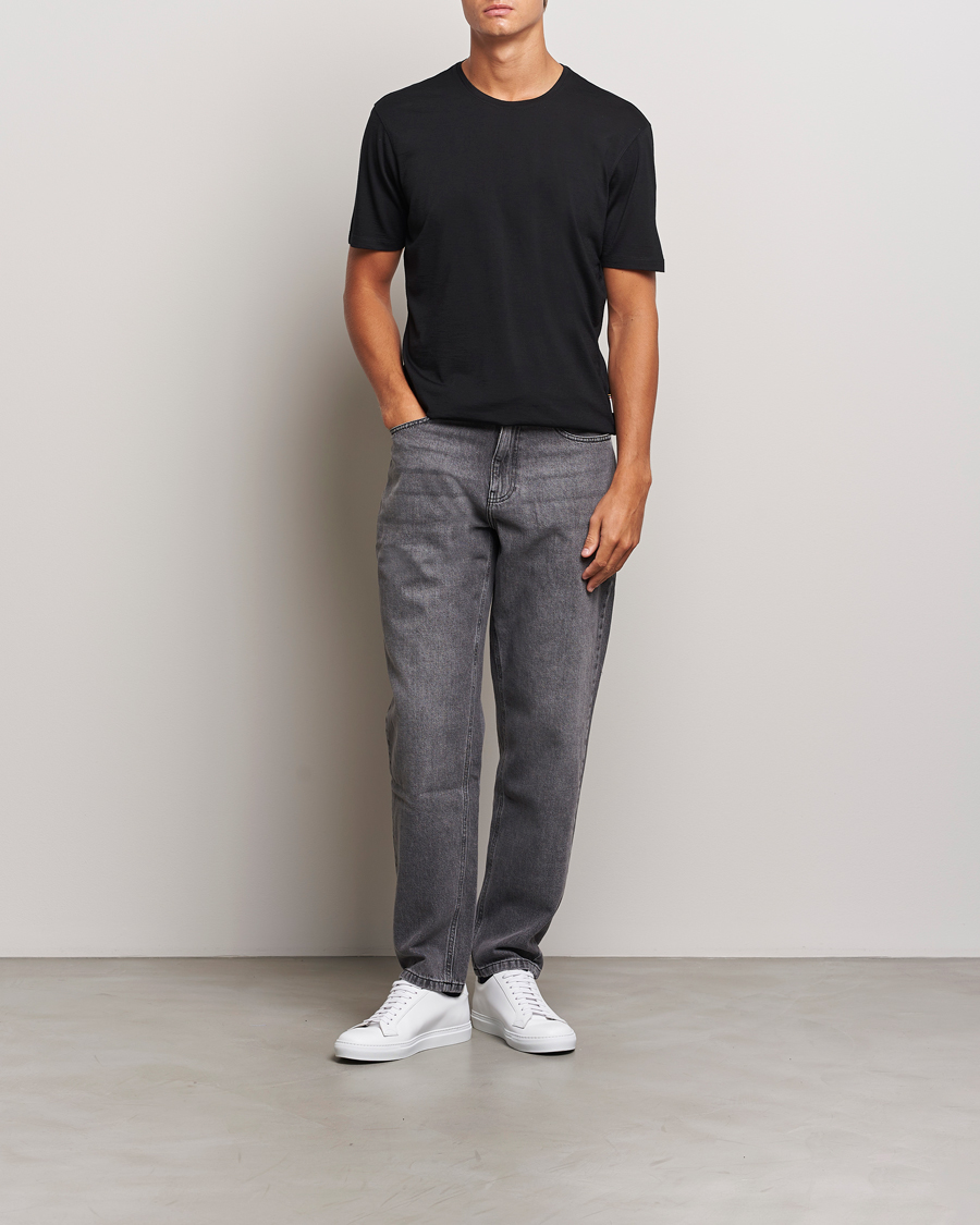 Herre | T-Shirts | Orlebar Brown | OB Lux Merino T-Shirt Black