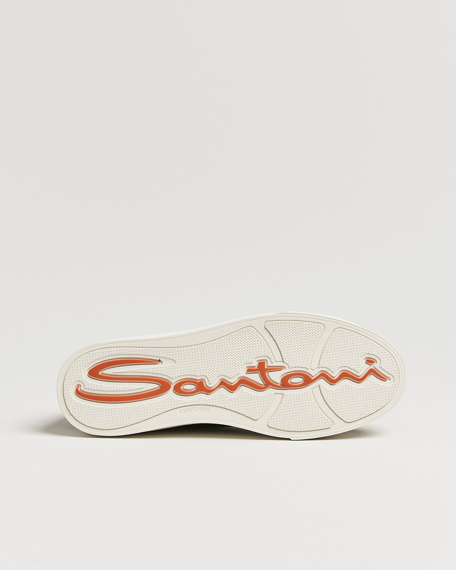 Herre | Santoni Double Buckle Sneakers Dark Brown Grain | Santoni | Double Buckle Sneakers Dark Brown Grain