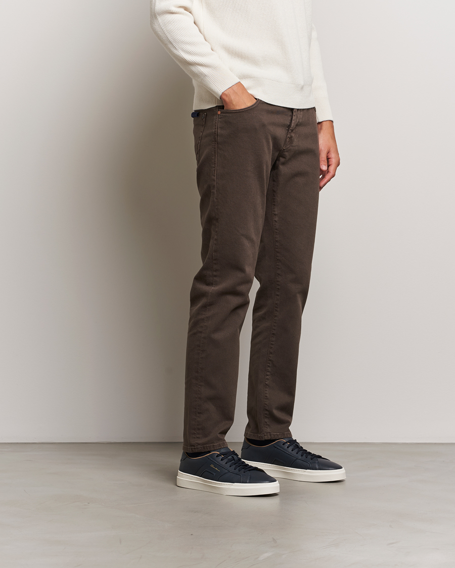 Herre | Santoni Double Buckle Sneakers Navy Grain | Santoni | Double Buckle Sneakers Navy Grain