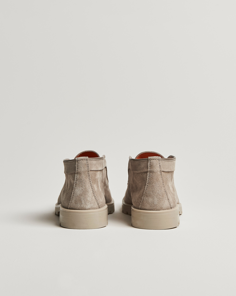 Herre | Santoni Open Chukka Boot Taupe Suede | Santoni | Open Chukka Boot Taupe Suede