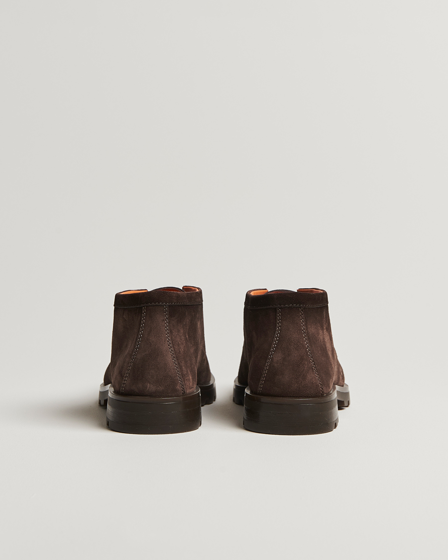 Herre | Santoni Winter Chukka Boot Dark Brown Suede | Santoni | Winter Chukka Boot Dark Brown Suede
