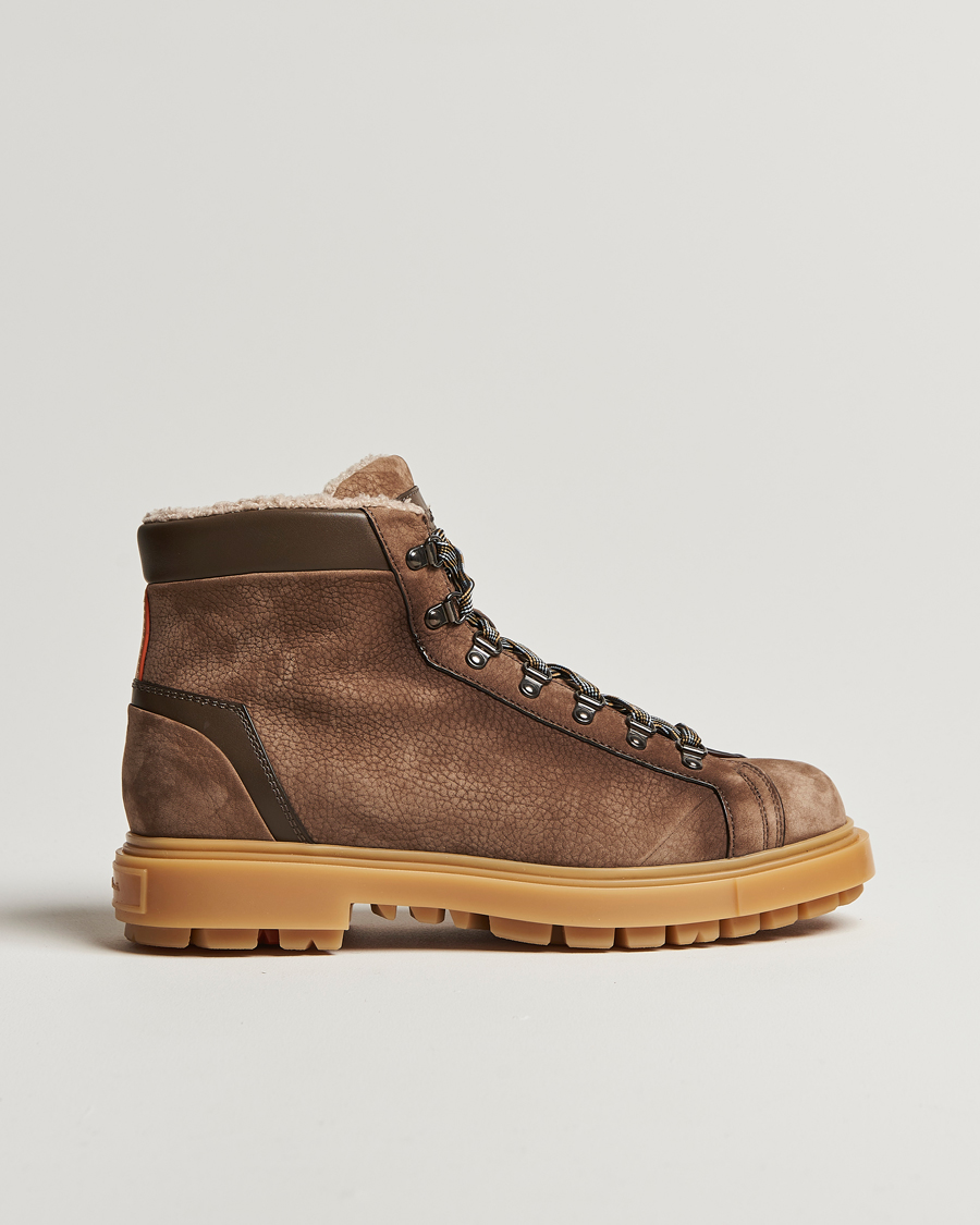 Herre | Santoni St Moritz Winter Boot Brown Nubuck | Santoni | St Moritz Winter Boot Brown Nubuck