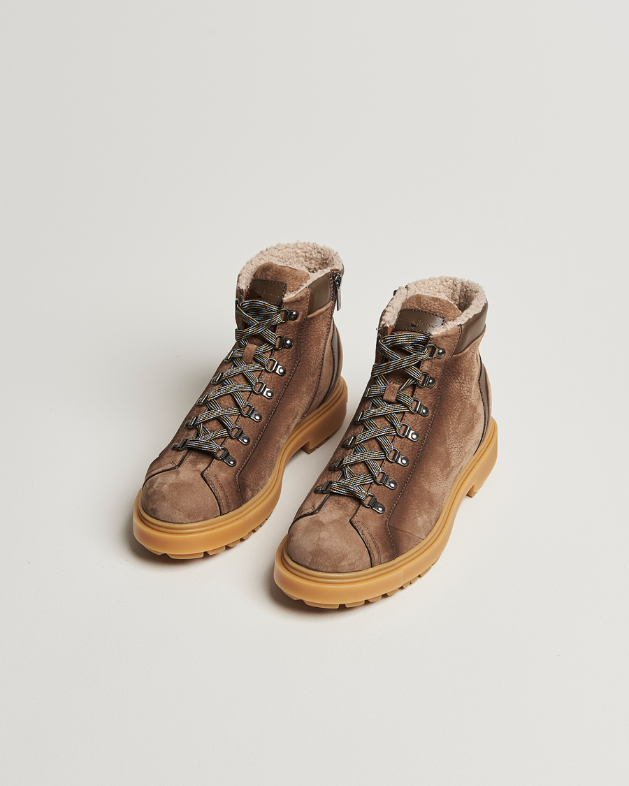 Herre | Santoni St Moritz Winter Boot Brown Nubuck | Santoni | St Moritz Winter Boot Brown Nubuck
