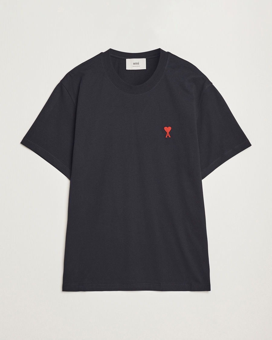 Herre | T-Shirts | AMI | Heart Logo T-Shirt Black
