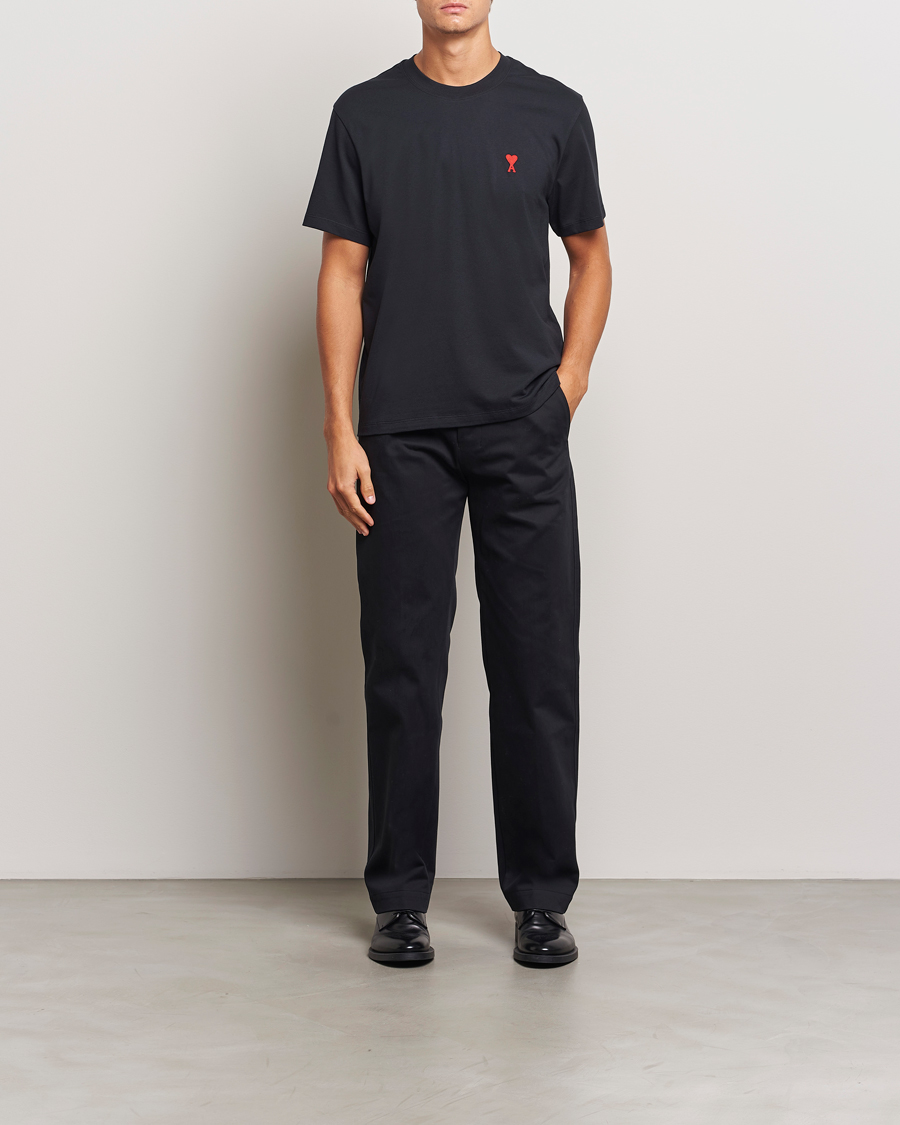 Herre | T-Shirts | AMI | Heart Logo T-Shirt Black