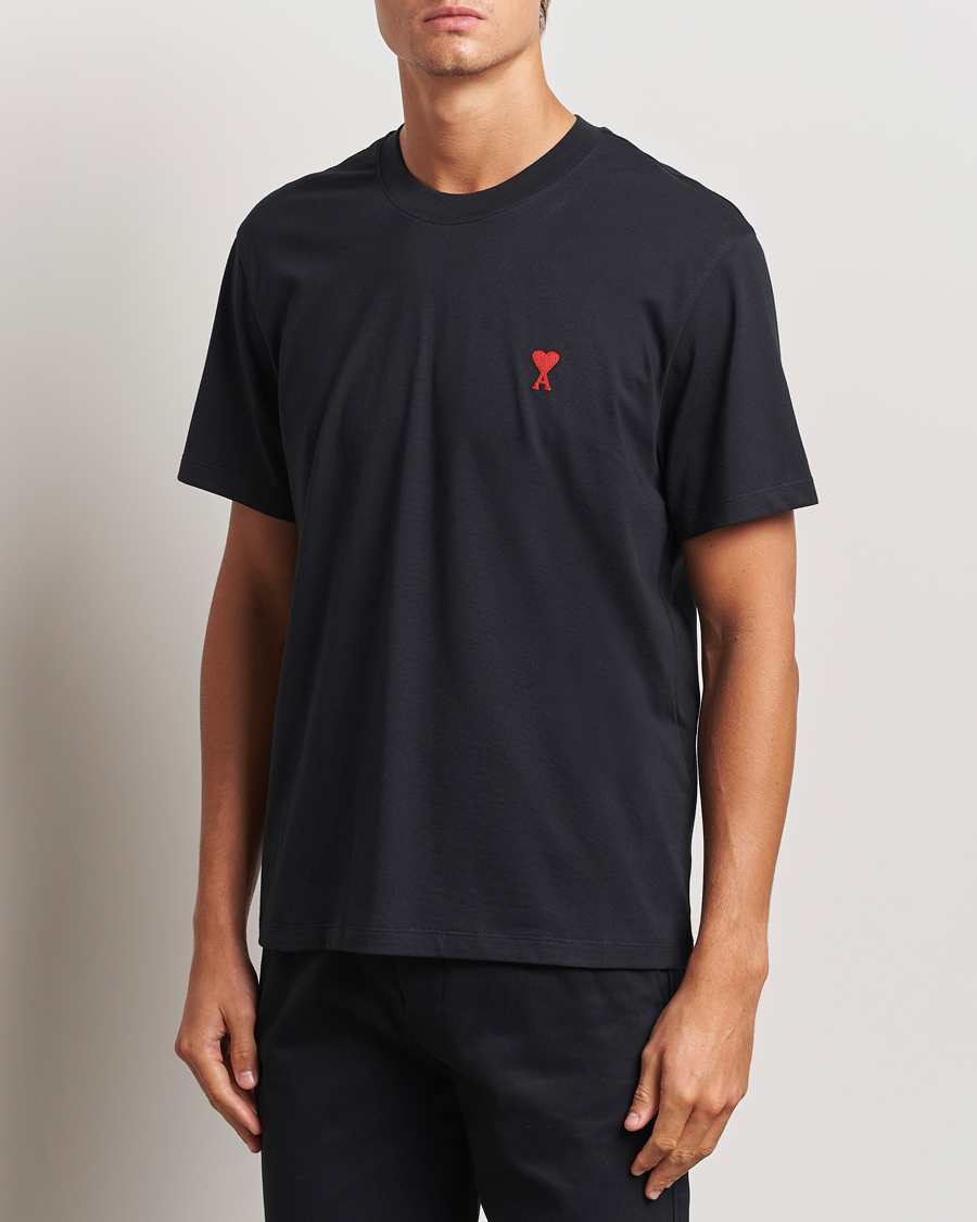 Herre | T-Shirts | AMI | Heart Logo T-Shirt Black