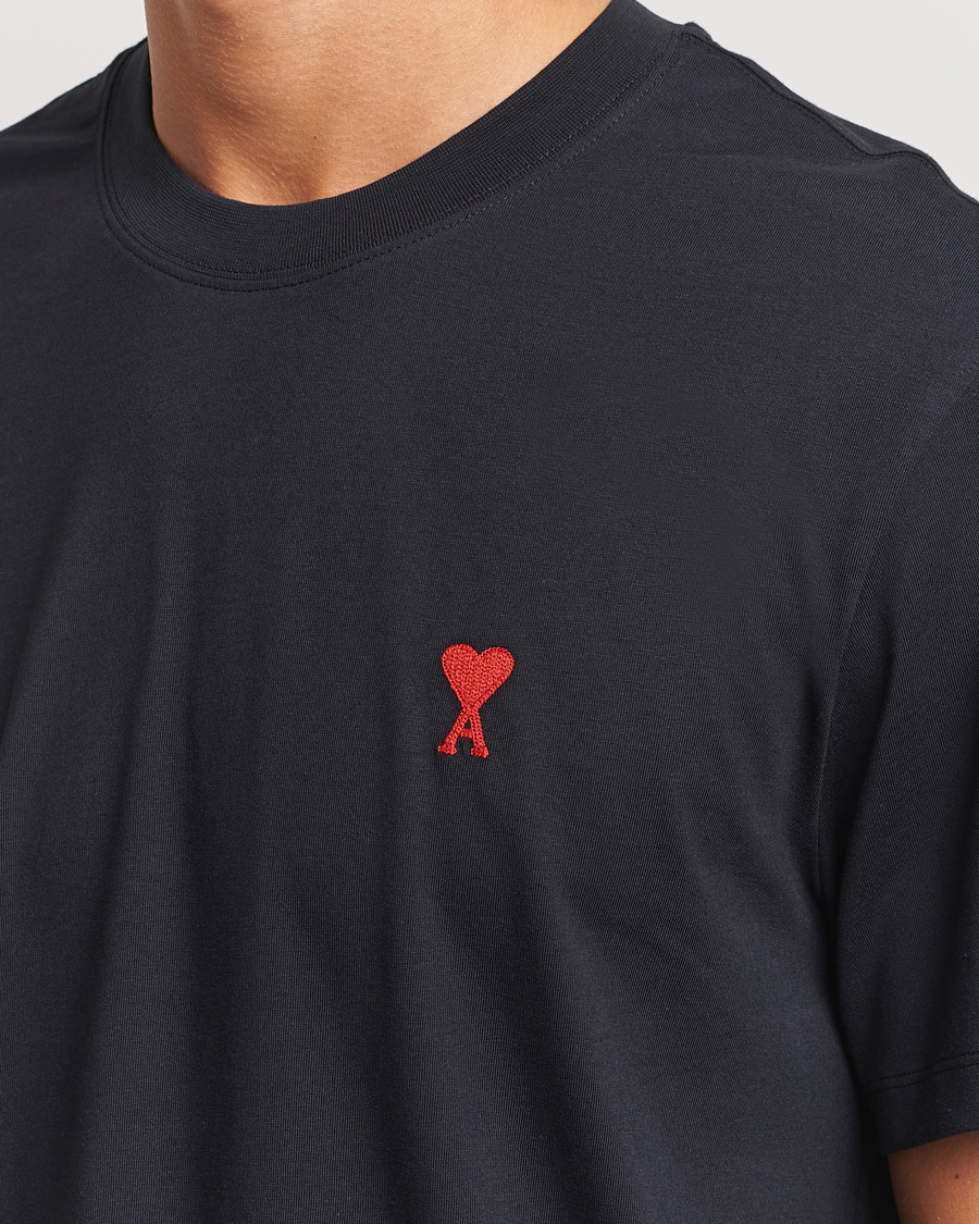 Herre | T-Shirts | AMI | Heart Logo T-Shirt Black