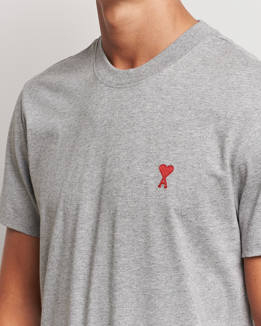 Herre | T-Shirts | AMI | Heart Logo T-Shirt Heather Grey
