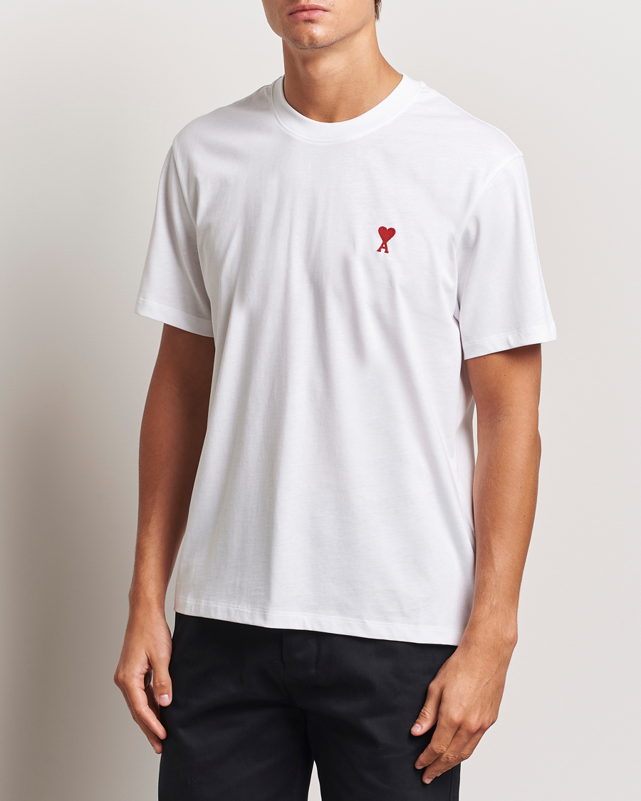 Herre | T-Shirts | AMI | Heart Logo T-Shirt White
