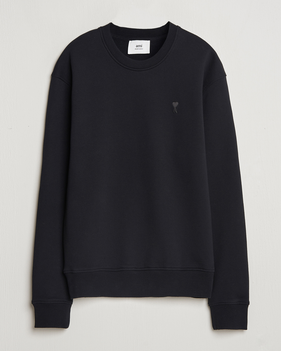 Herre | Trøjer | AMI | Tonal Heart Logo Sweatshirt Black