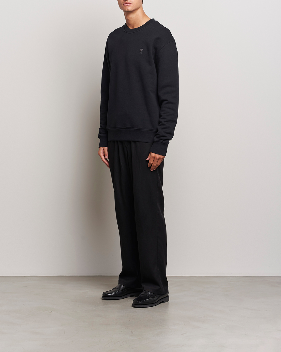 Herre | Trøjer | AMI | Tonal Heart Logo Sweatshirt Black