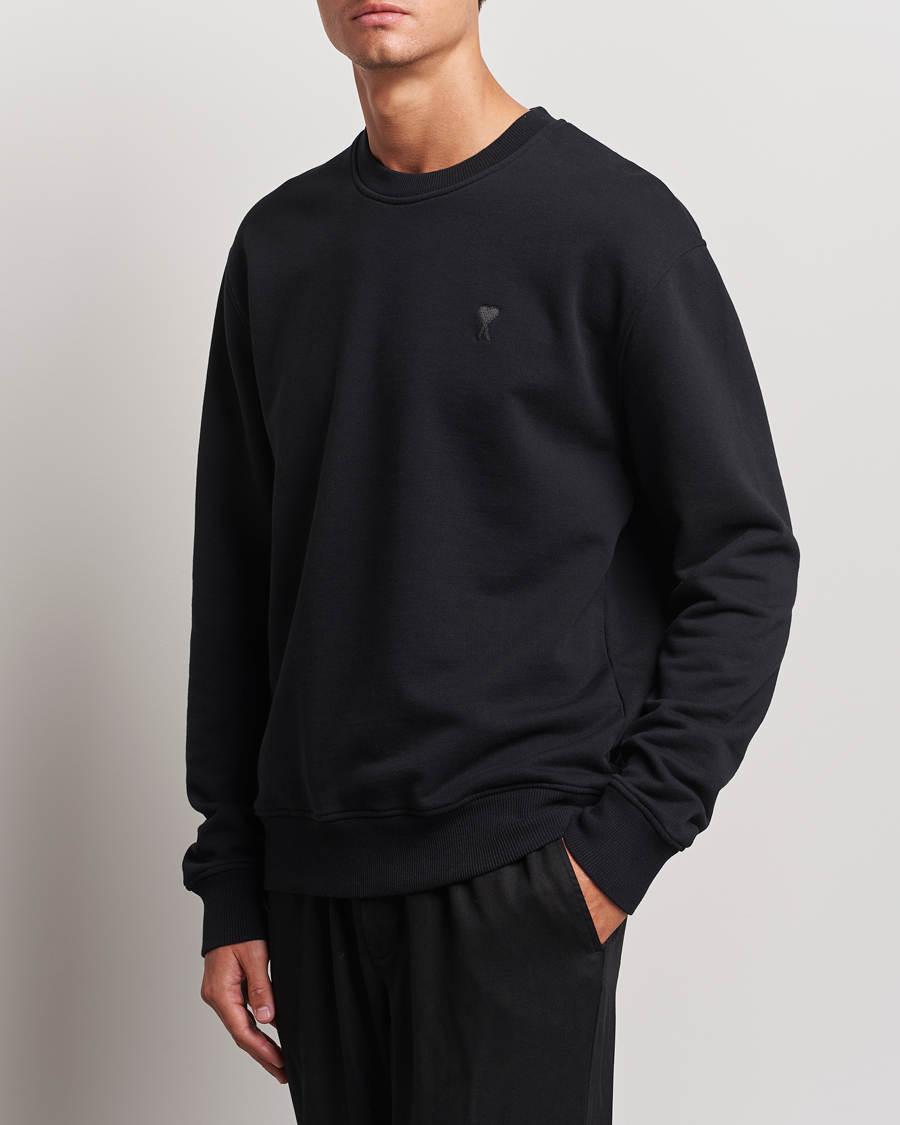 Herre | Trøjer | AMI | Tonal Heart Logo Sweatshirt Black