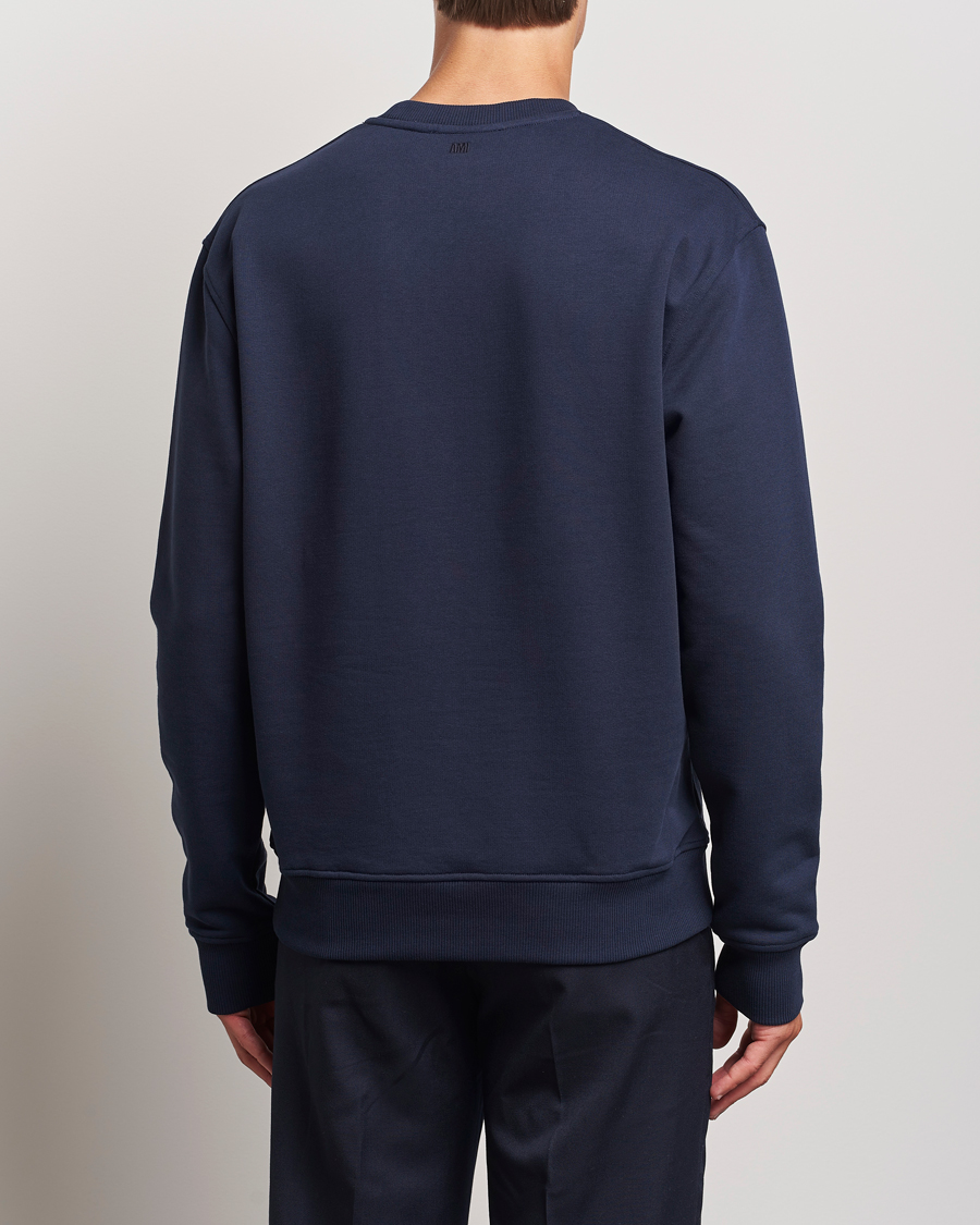 Herre | Trøjer | AMI | Tonal Heart Logo Sweatshirt Night Blue