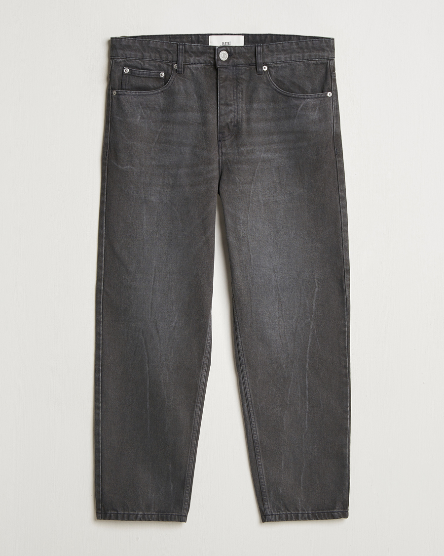 Herre | Jeans | AMI | Tapered Fit Jeans Washed Black