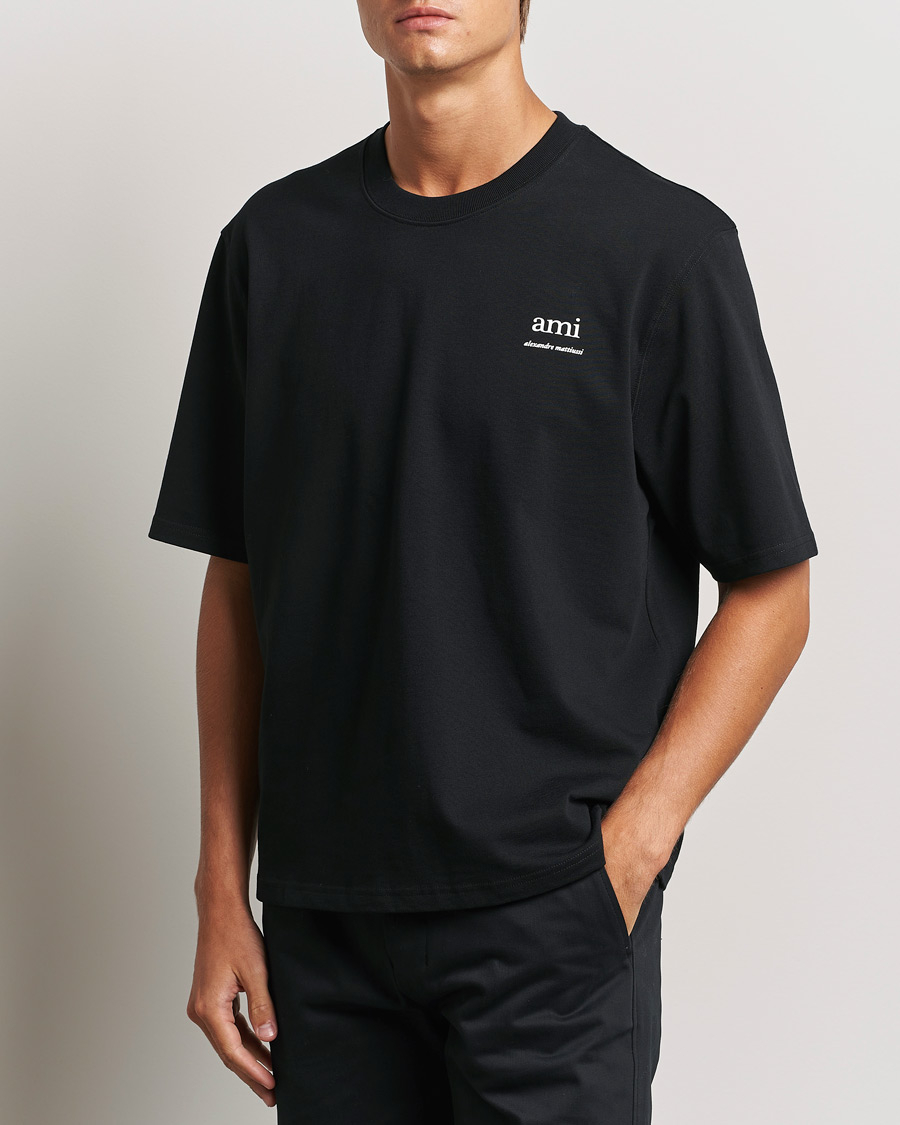 Herre | T-Shirts | AMI | Logo T-Shirt Black