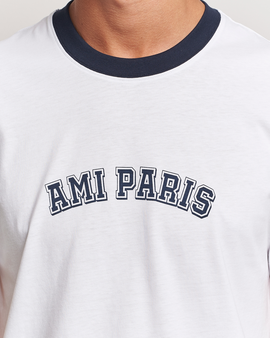 Herre | T-Shirts | AMI | Paris Logo T-Shirt White