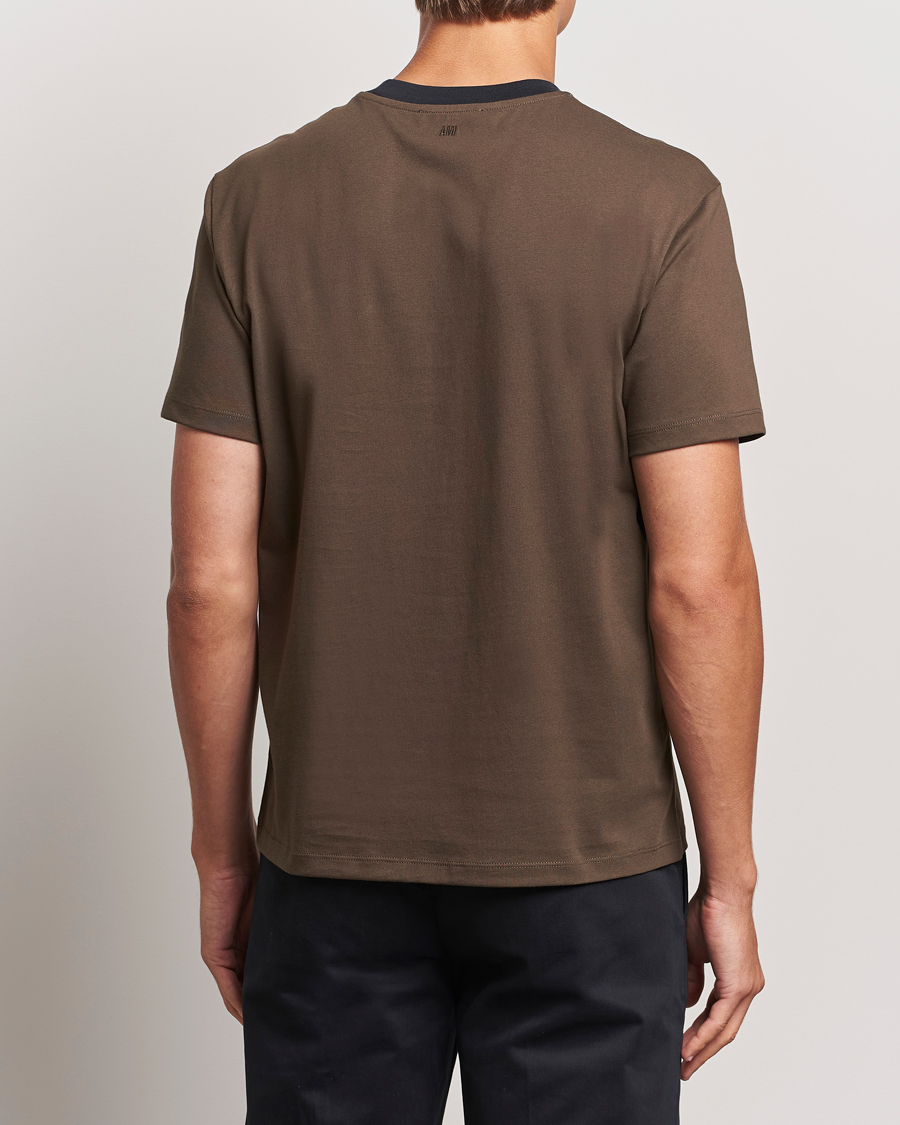 Herre | T-Shirts | AMI | Paris Logo T-Shirt Dark Coffee