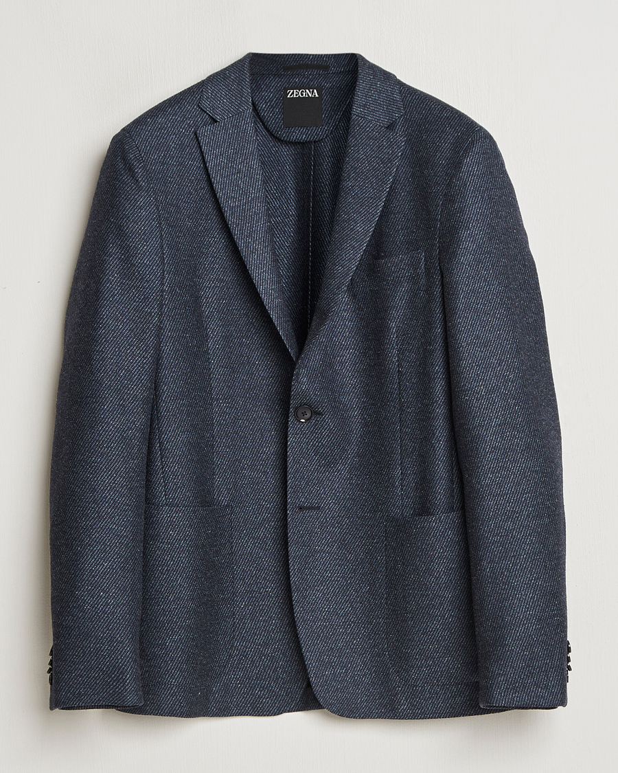 Herre | Blazere & jakker | Zegna | Unconstructed Wool/Cashmere Blazer Dark Blue