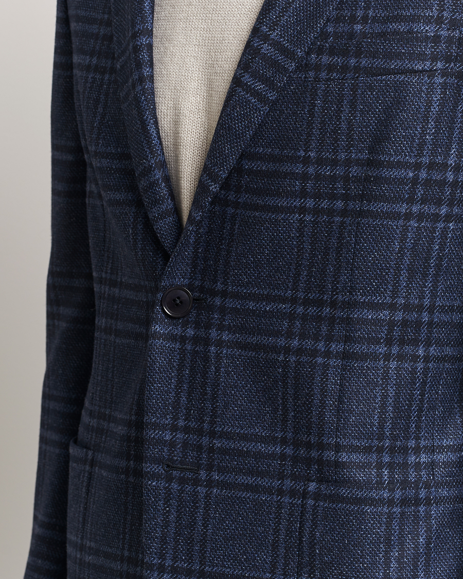 Herre | Blazere & jakker | Zegna | Unconstructed Wool/Silk Blazer Navy Check