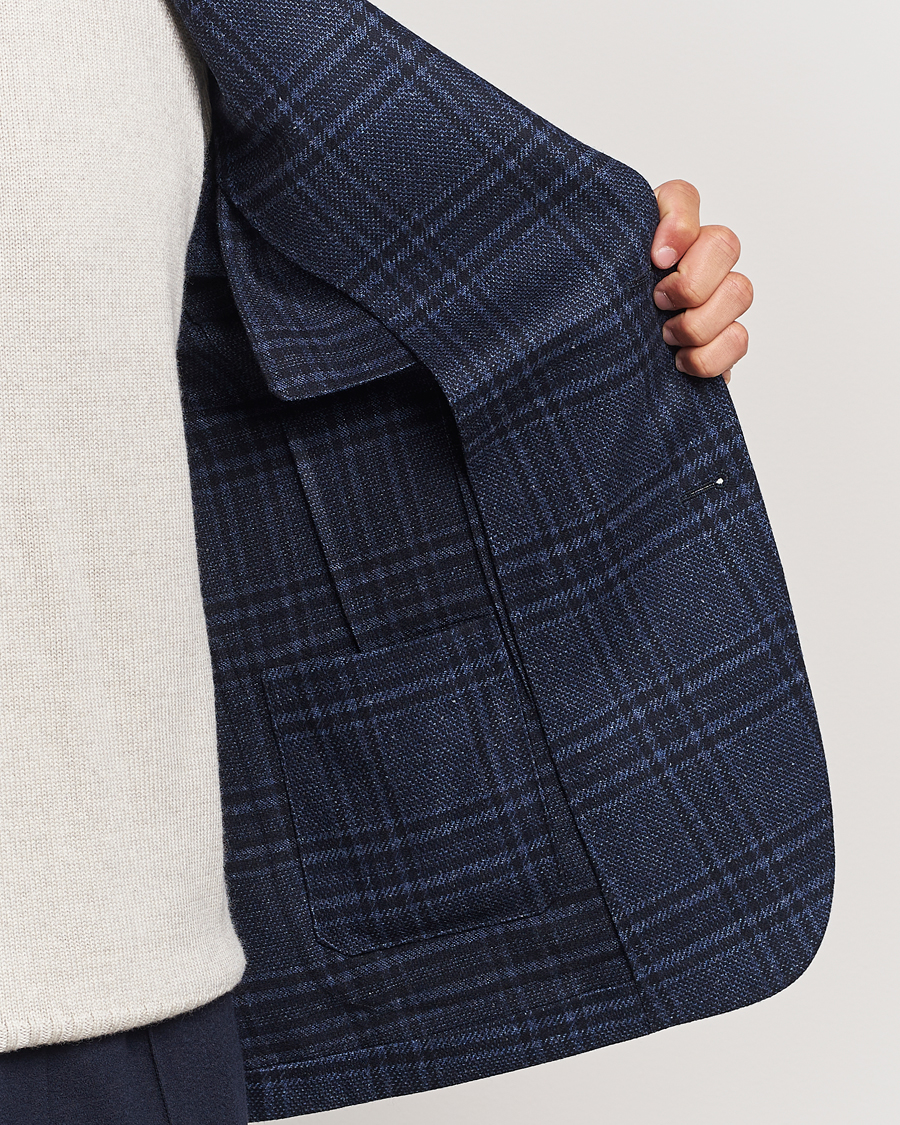 Herre | Blazere & jakker | Zegna | Unconstructed Wool/Silk Blazer Navy Check