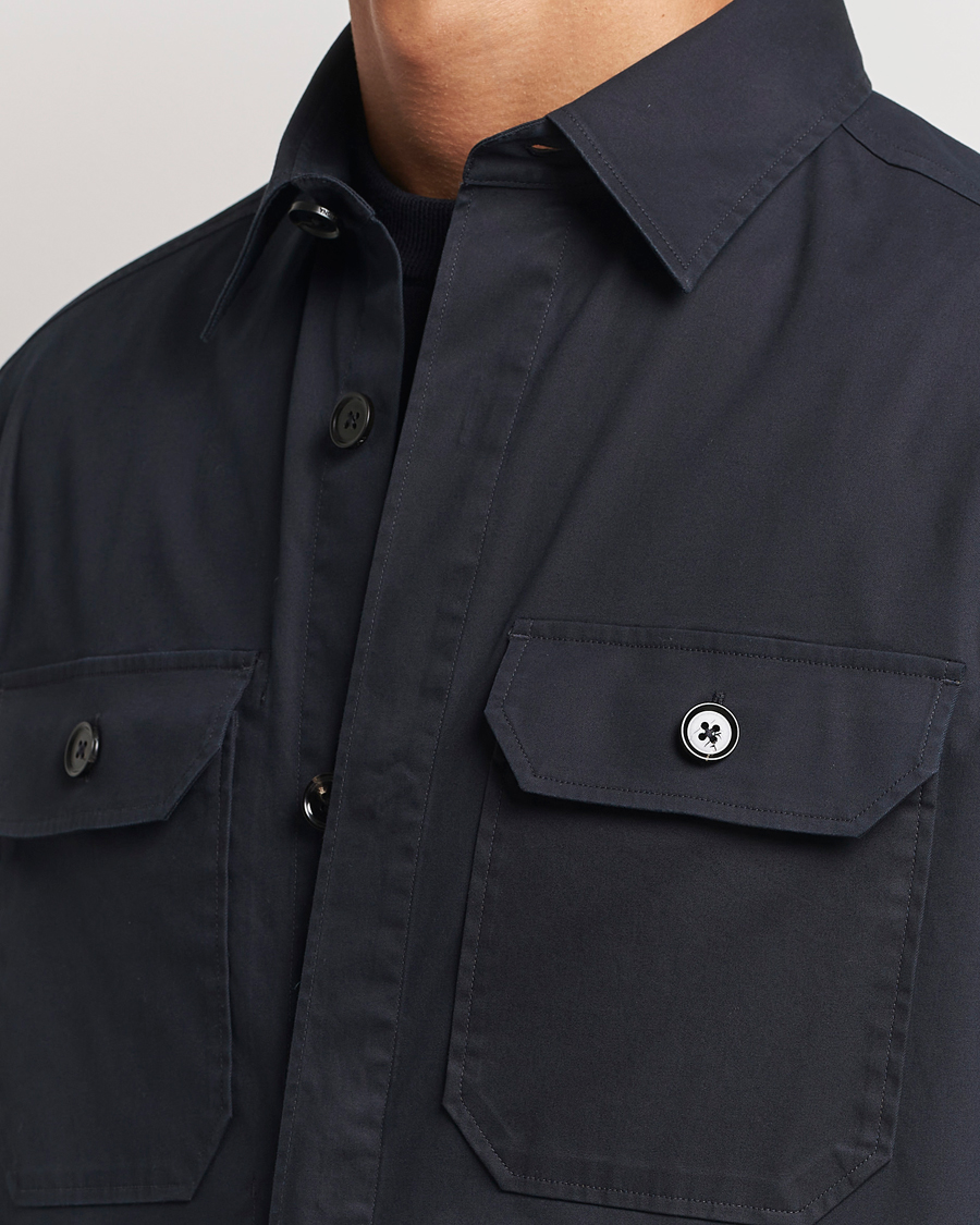 Herre | Skjorter | Zegna | Cotton Overshirt Navy