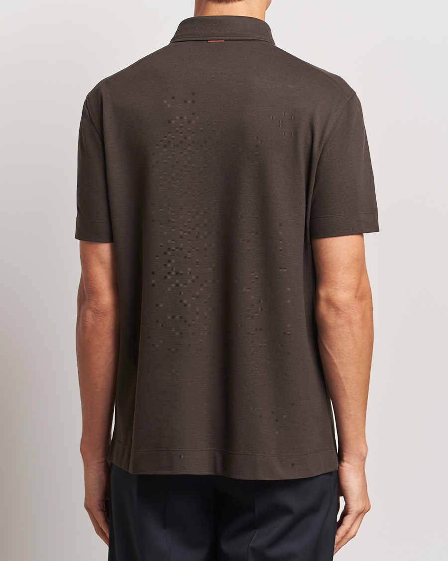 Herre | Polotrøjer | Zegna | Short Sleeve Pocket Polo Dark Brown