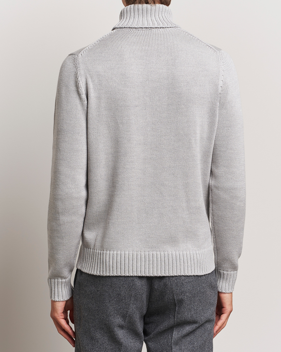 Herre | Trøjer | Zanone | Virgin Merino Wool Rollneck Light Grey