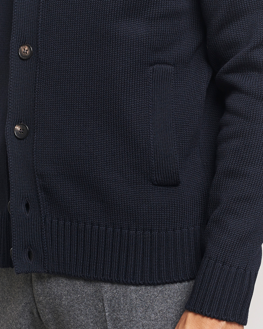 Herre | Trøjer | Zanone | Virgin Merino Wool Chioto Cardigan Navy