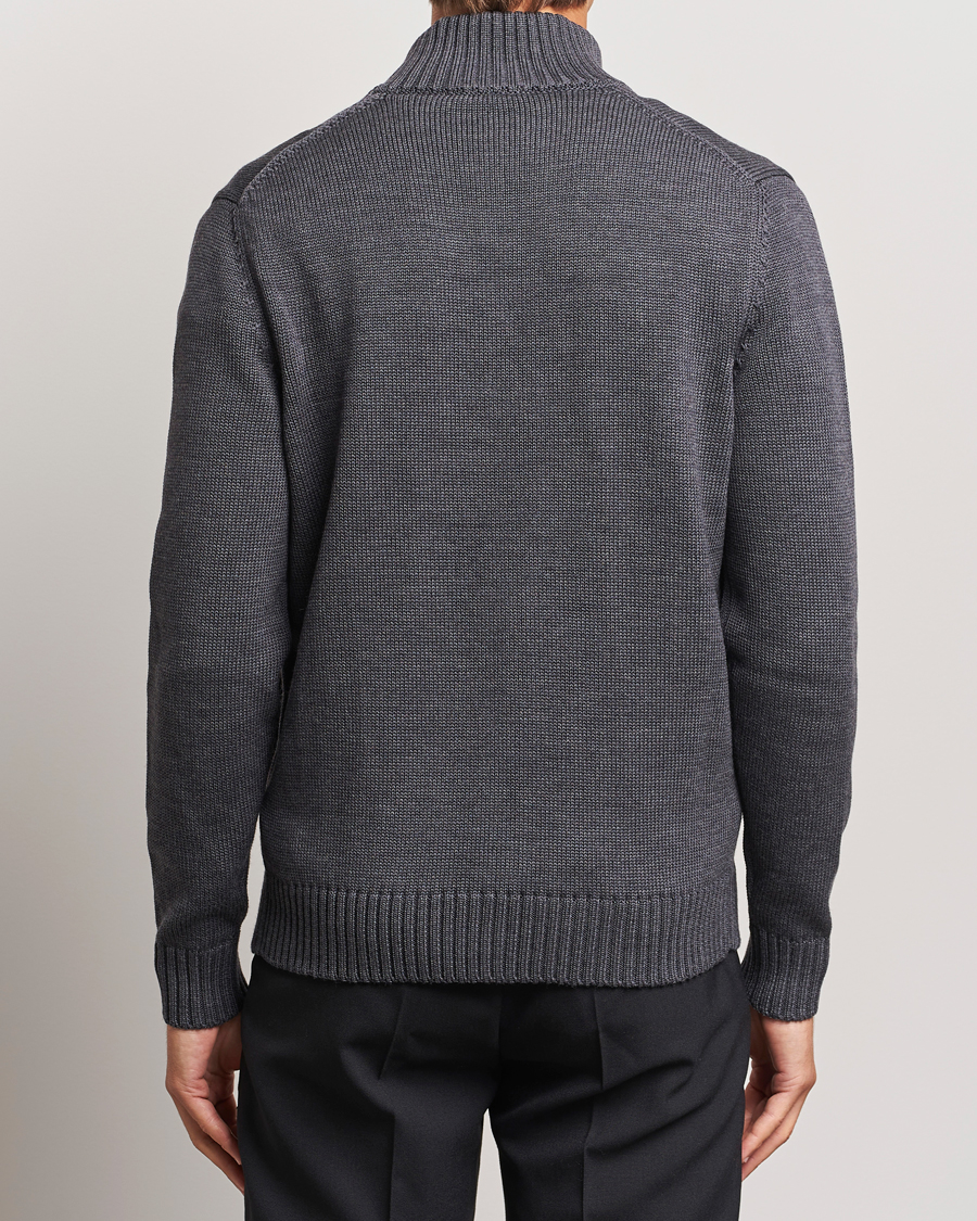 Herre | Trøjer | Zanone | Virgin Merino Wool Chioto Cardigan Grey Melange