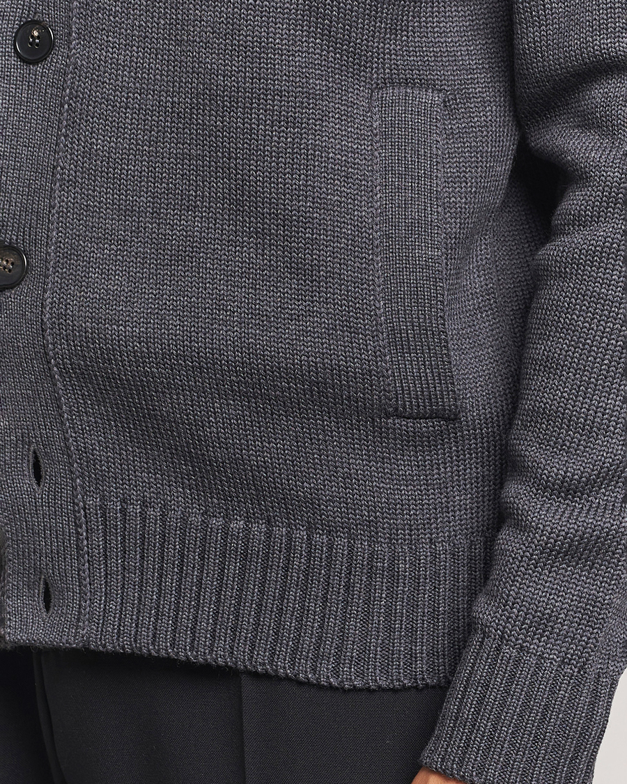 Herre | Trøjer | Zanone | Virgin Merino Wool Chioto Cardigan Grey Melange