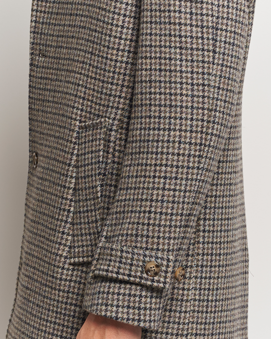 Herre | Jakker | Valstar | Marcello Wool Overcoat Grey Houndstooth