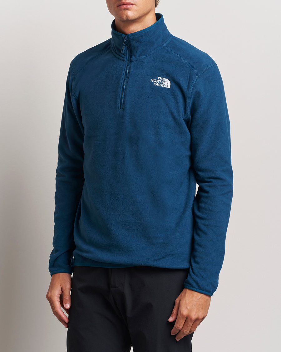 Herre | Trøjer | The North Face | 100 Glacier Fleece 1/4 Zip Midnight Petrol