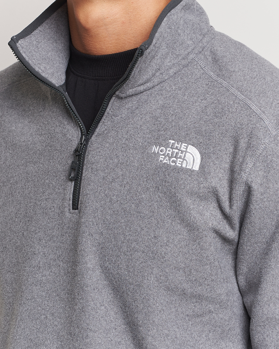 Herre | Trøjer | The North Face | 100 Glacier Fleece 1/4 Zip Grey Heather