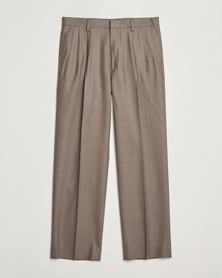 Herre | Bukser | Auralee | Superlight Wool Slacks Top Brown