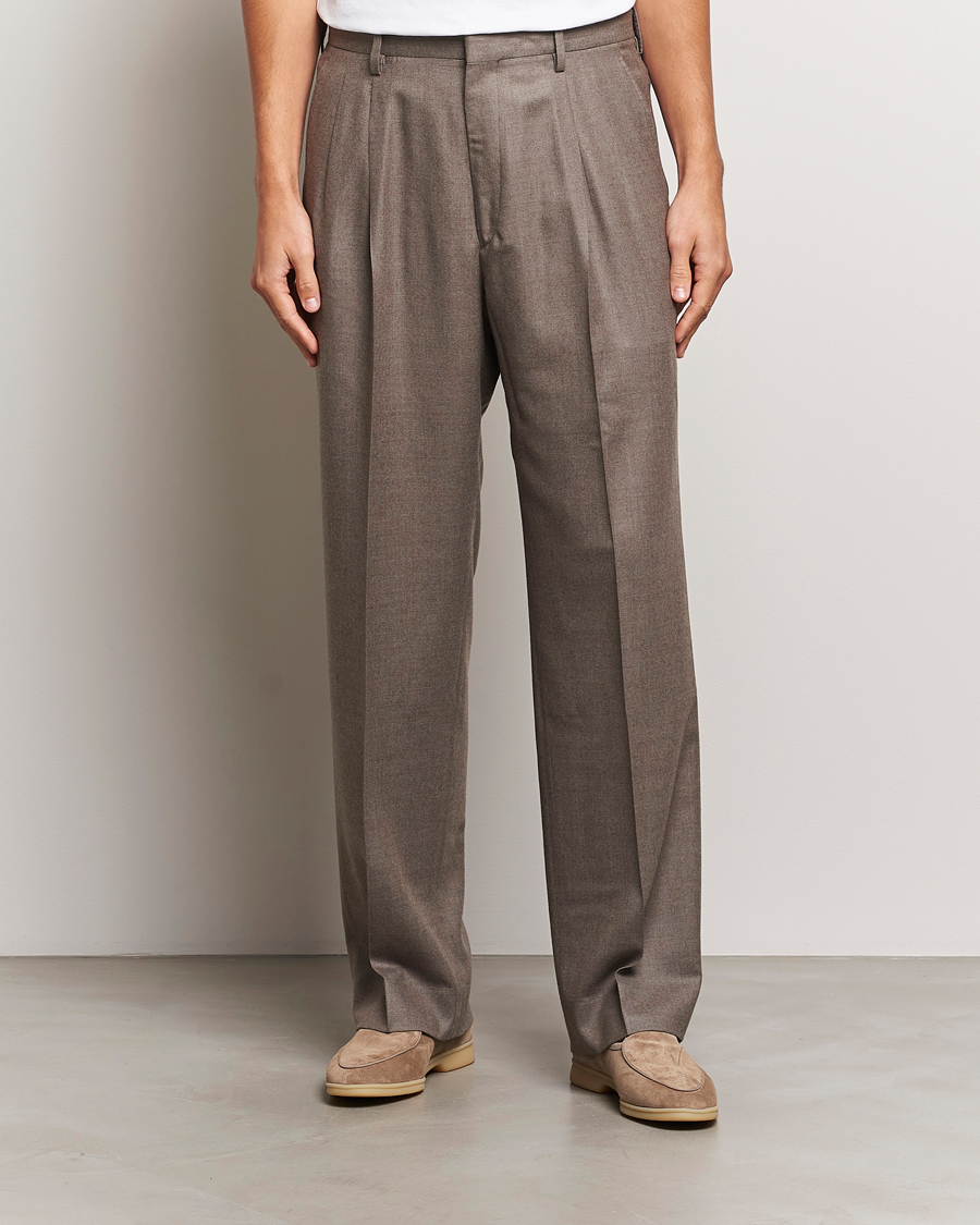 Herre | Bukser | Auralee | Superlight Wool Slacks Top Brown