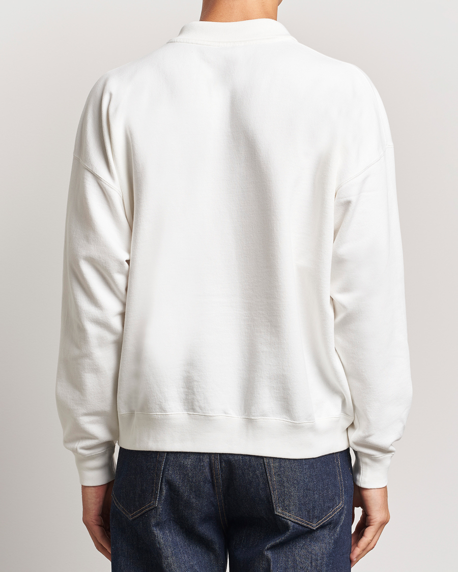 Herre | Trøjer | Auralee | Pima Cotton Long Sleeve Polo White