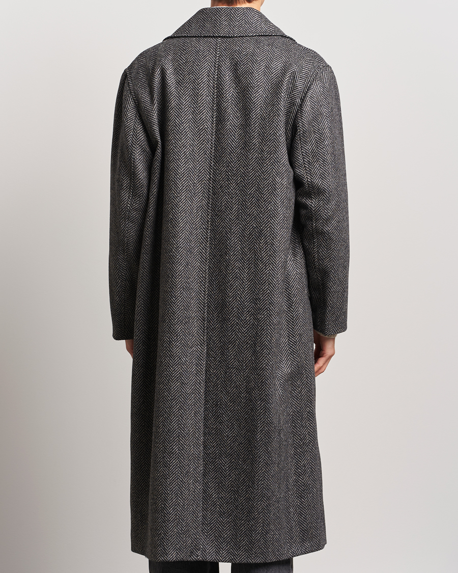 Herre | Jakker | Sunflower | Herringbone Wool Coat Antracite