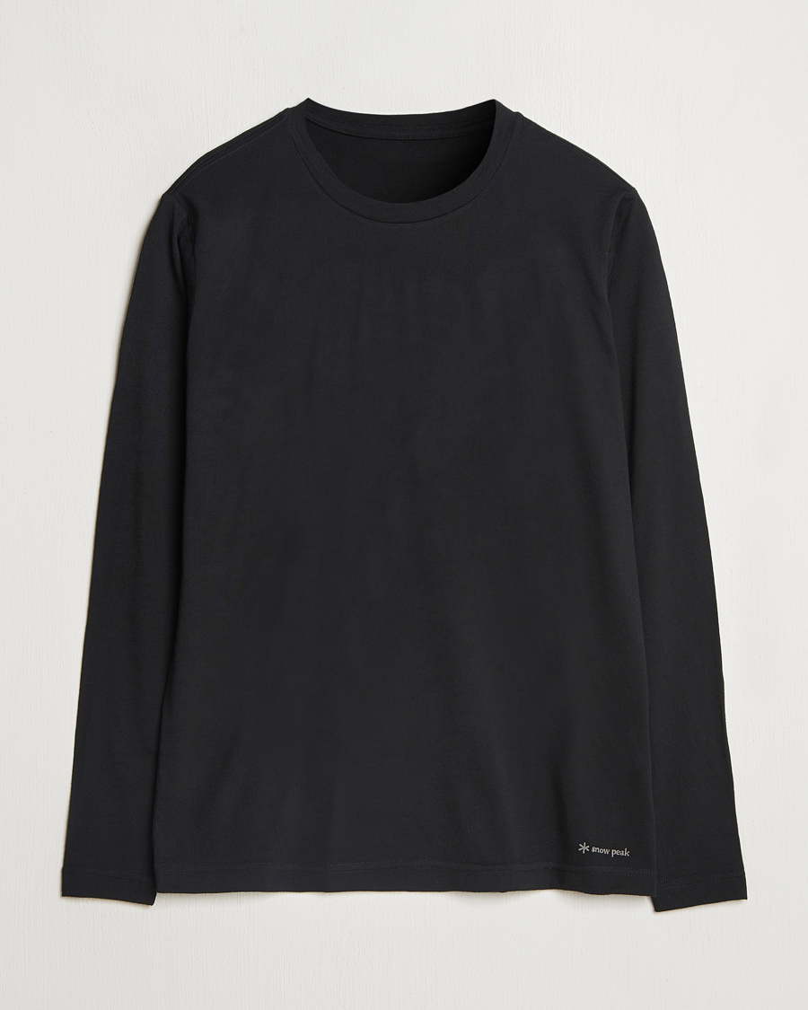Herre | Trøjer | Snow Peak | Merino Wool Long Sleeve T-Shirt Black