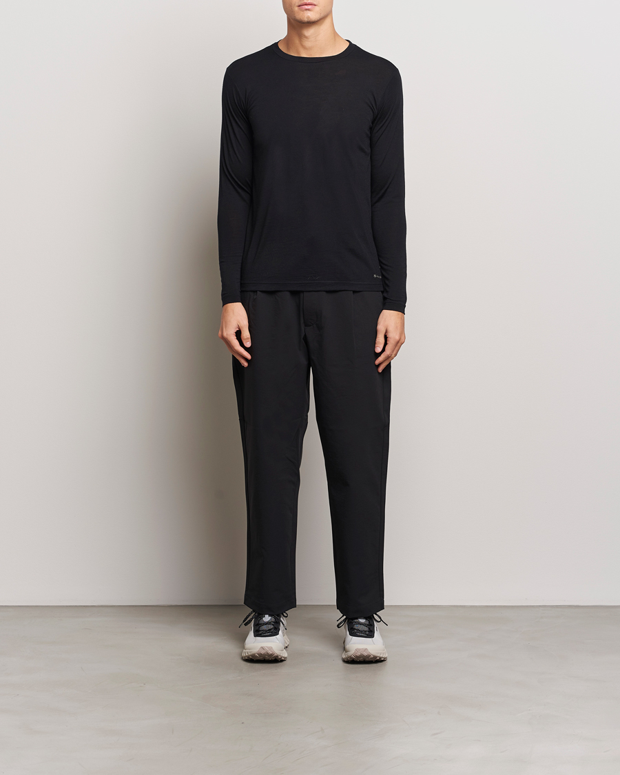 Herre | Trøjer | Snow Peak | Merino Wool Long Sleeve T-Shirt Black