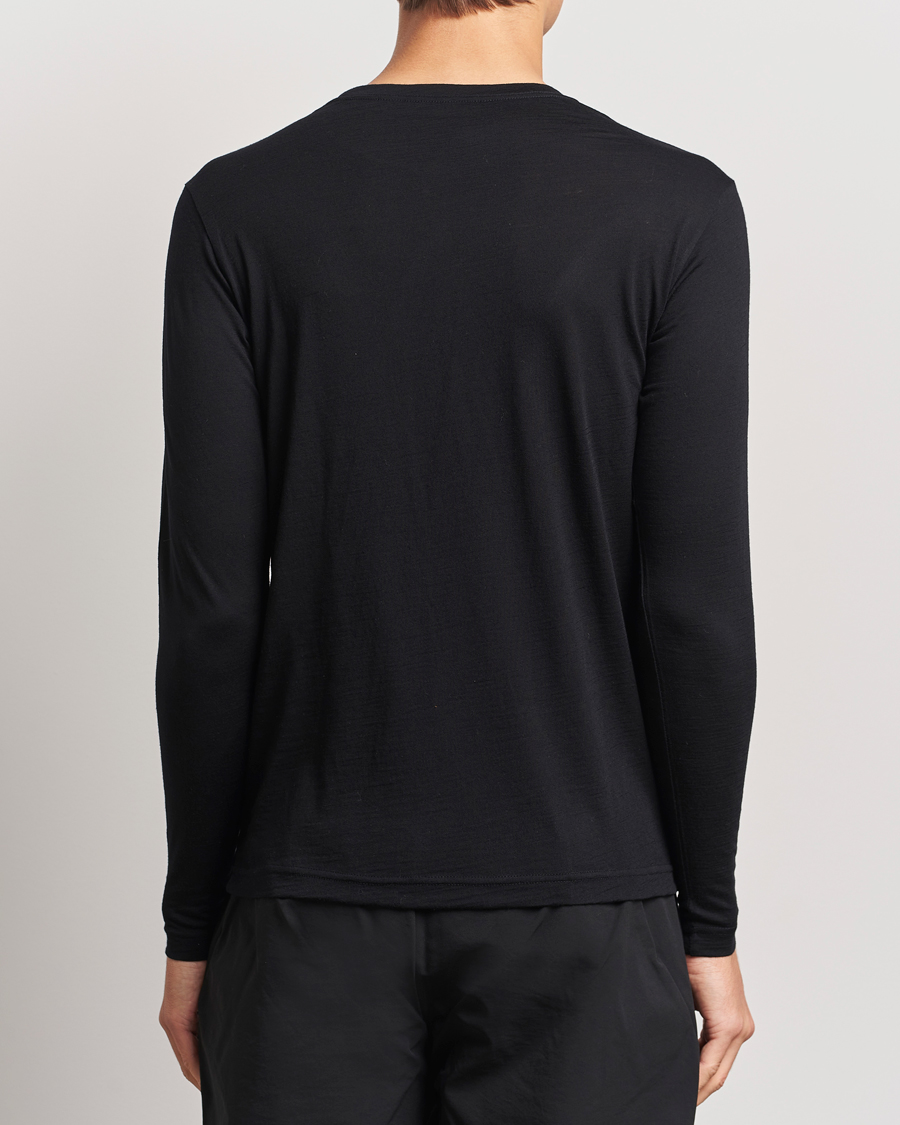 Herre | Trøjer | Snow Peak | Merino Wool Long Sleeve T-Shirt Black