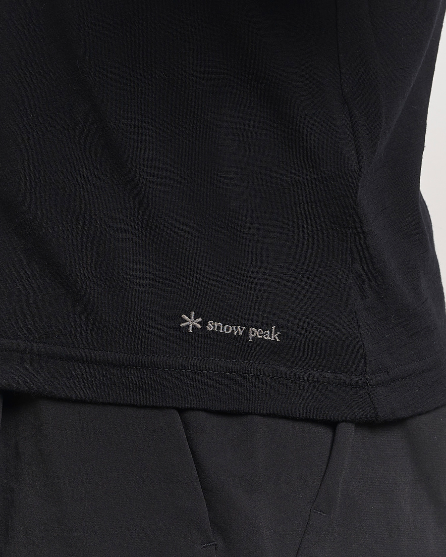Herre | Trøjer | Snow Peak | Merino Wool Long Sleeve T-Shirt Black