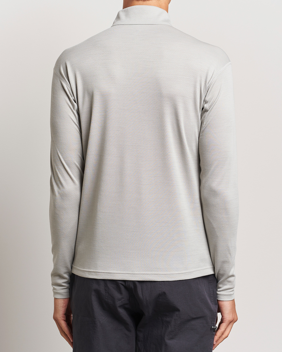 Herre | T-Shirts | Snow Peak | Wool Blend Half Zip T-Shirt Icegrey