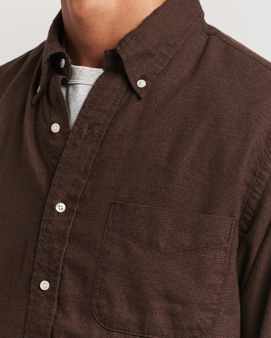 Herre | Skjorter | orSlow | Button Down Shirt Burgundy