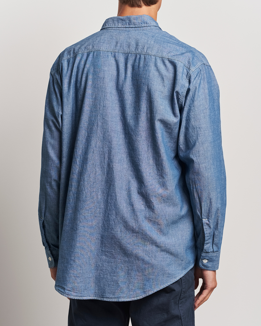 Herre | Skjorter | orSlow | Chambray Work Shirt Blue